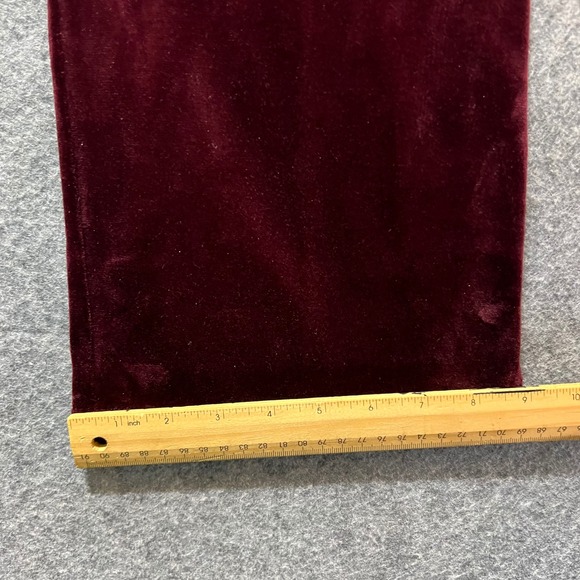 Gloria Vanderbilt Velour Lounge Pants Burgundy Drawstring Waist Wide Leg Size M - Picture 4 of 8